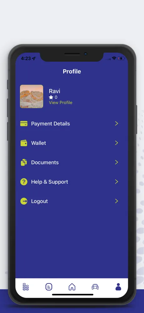 View and update your driver profile, including keeping your documentaiton up-to-date.