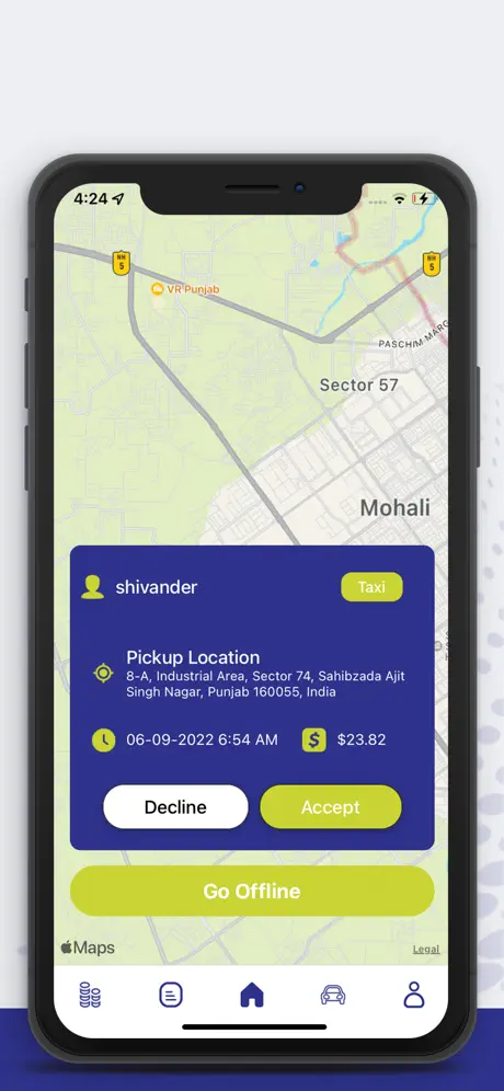 Start accepting rides once you are an approved AER driver.